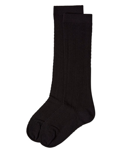 Girls Diamond-Patterned Rayon Blend Knee Sock