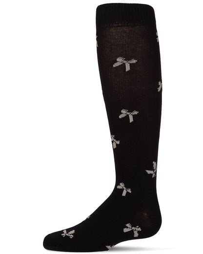 Girls Cotton-Rich Multi-Bow Knee High Sock