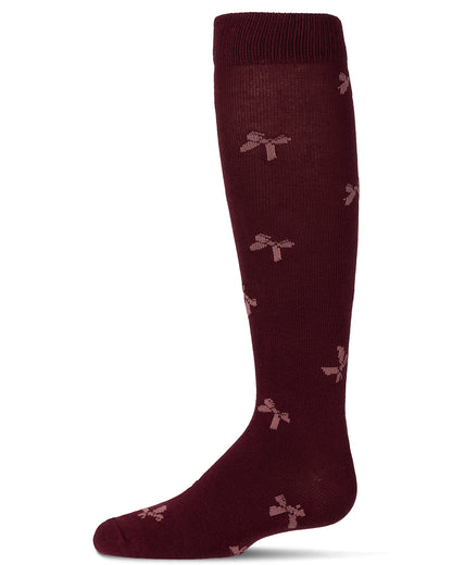 Girls Cotton-Rich Multi-Bow Knee High Sock