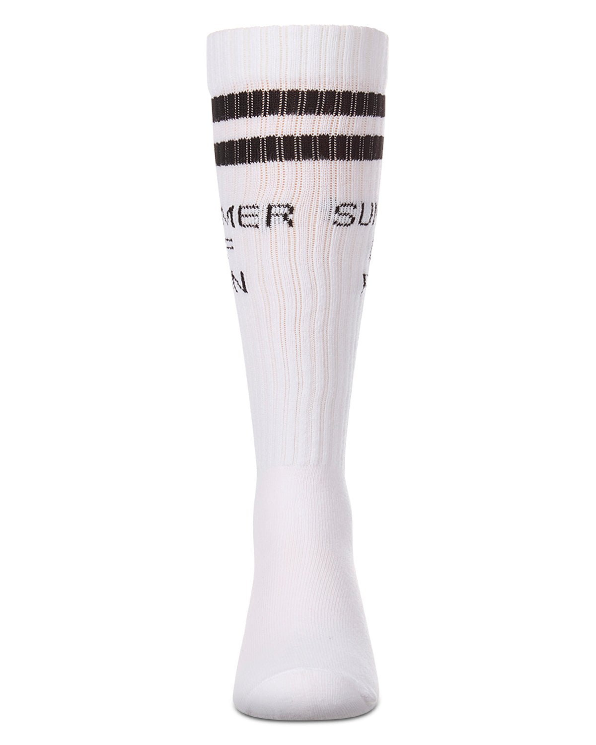 Girls "Summer Of Fun" Cotton Blend Varsity-Stripe Knee High Sock