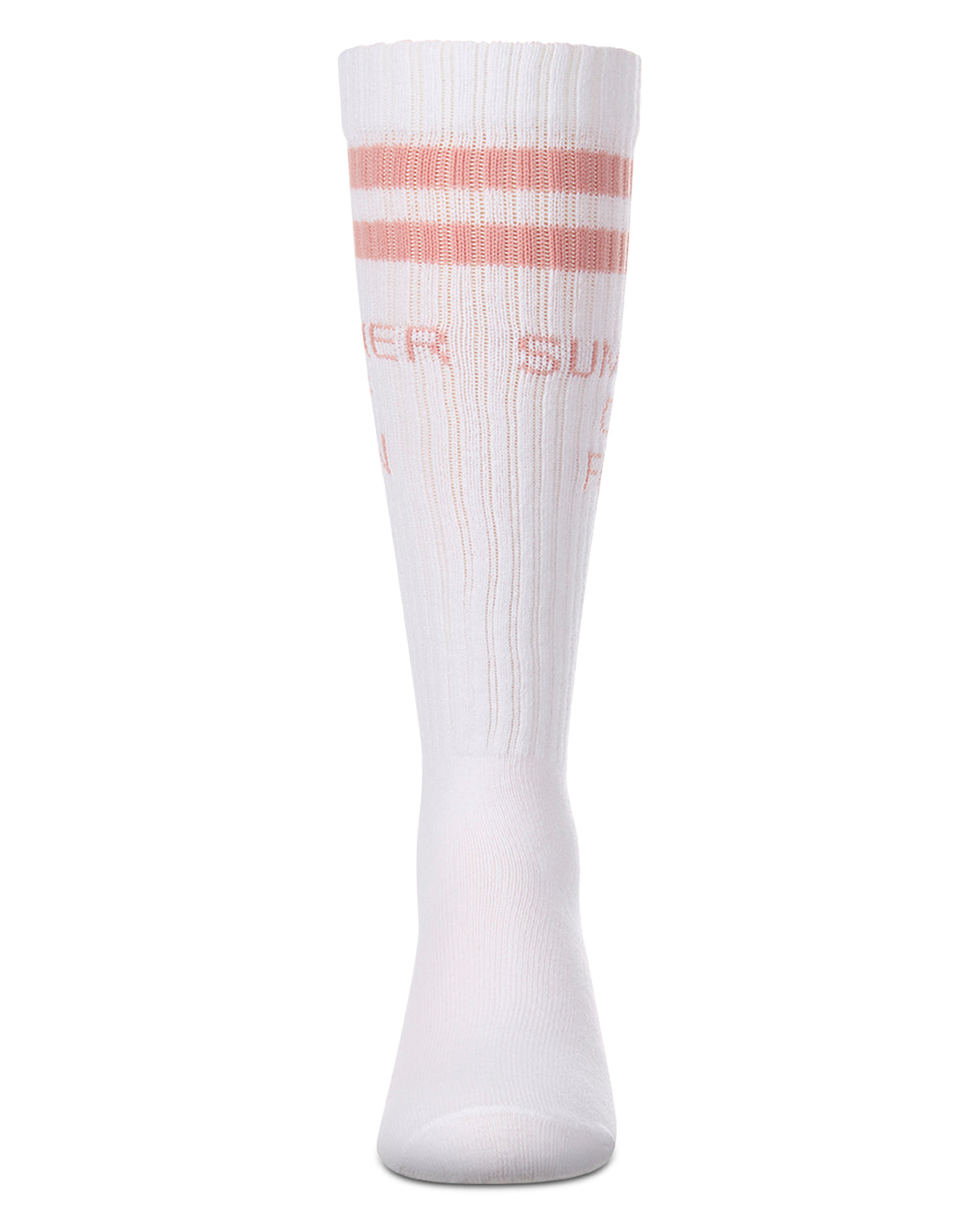 Girls "Summer Of Fun" Cotton Blend Varsity-Stripe Knee High Sock