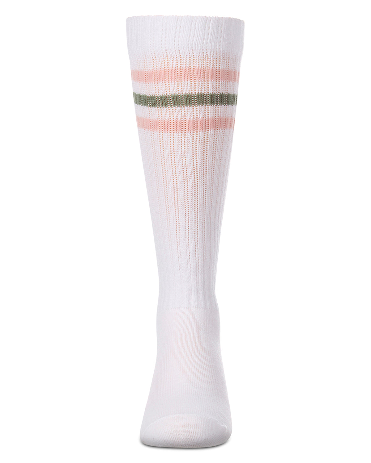 Girls "Sunshine" Triple-Stripe Cotton-Blend Ribbed Knee High Sock