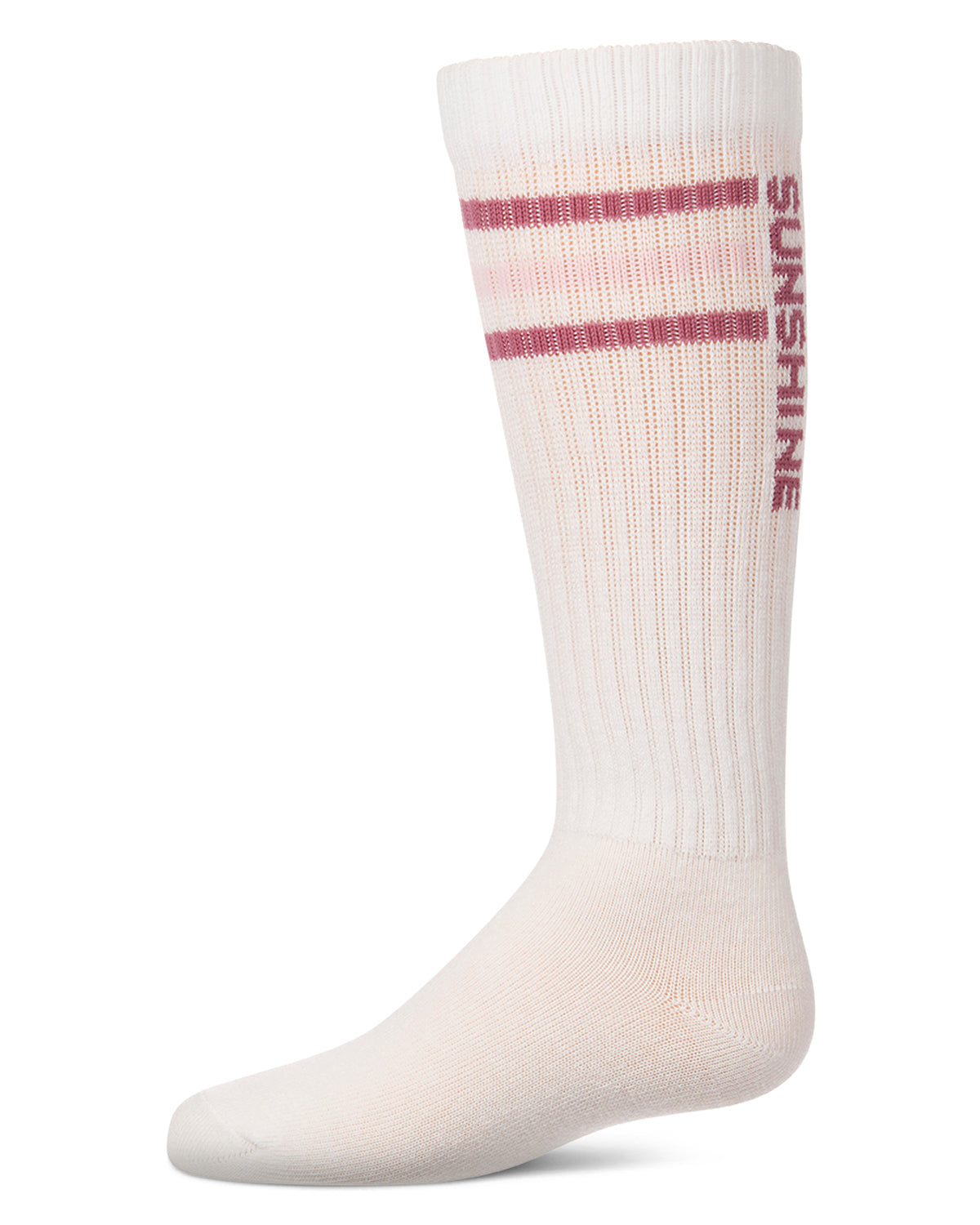 Girls "Sunshine" Triple-Stripe Cotton-Blend Ribbed Knee High Sock