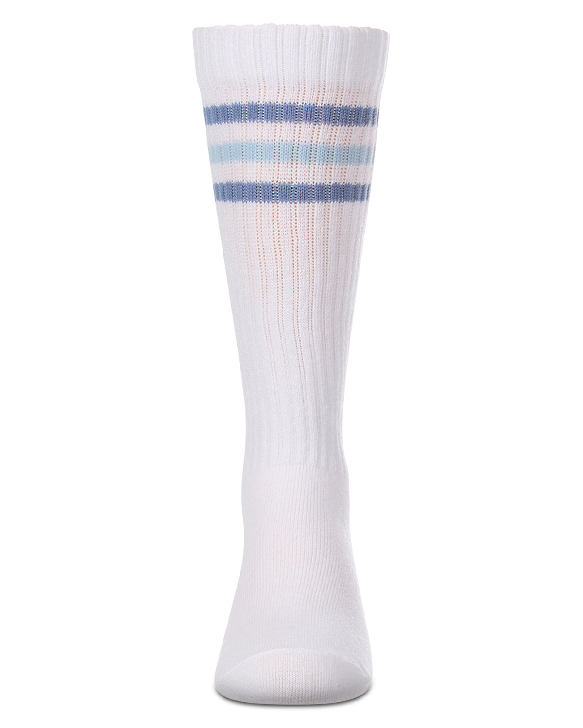 Girls "Dream Big" Triple-Stripe Cotton-Blend Ribbed Varsity Knee Sock