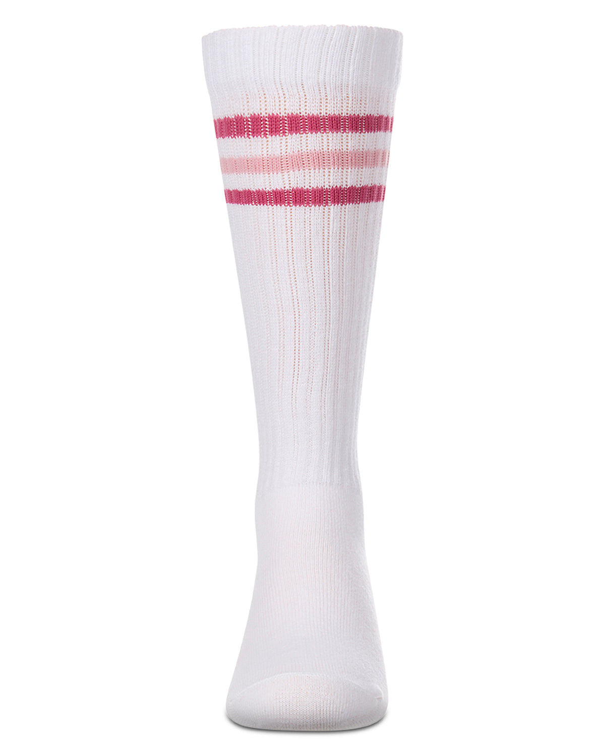 Girls "Dream Big" Triple-Stripe Cotton-Blend Ribbed Varsity Knee Sock