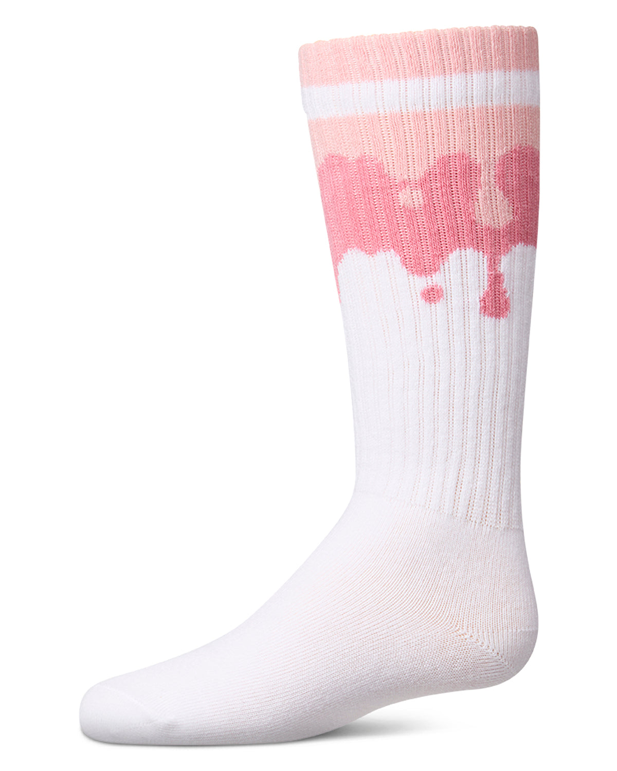Girls "Paint Drip" Ribbed Cotton-Blend Novelty Knee High Sock