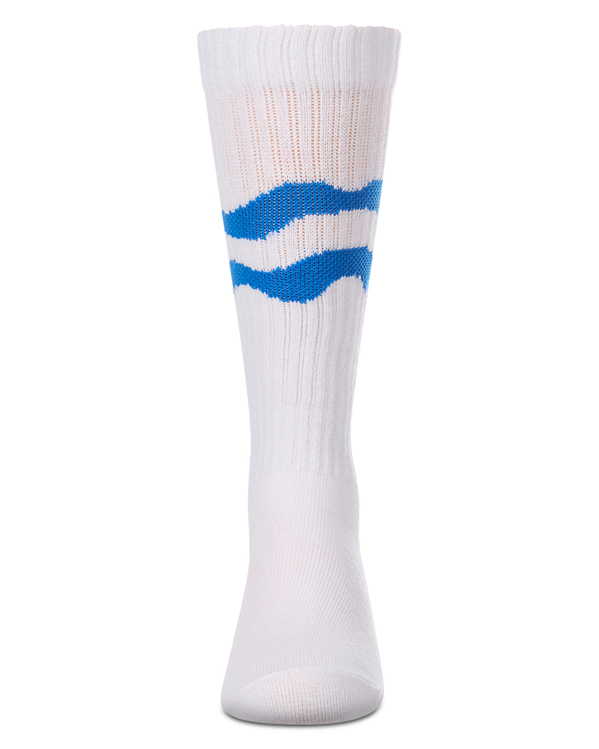 Girls "Double Wave" Ribbed Cotton-Blend Knee High Sock