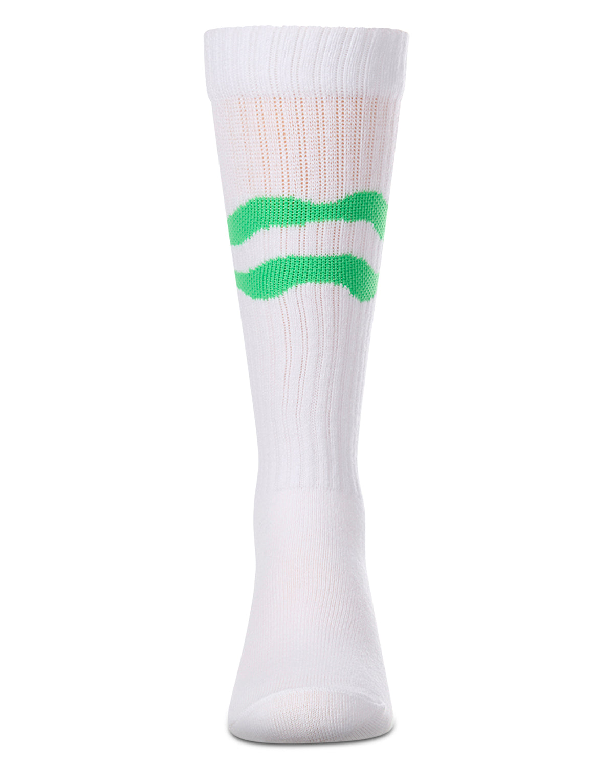 Girls "Double Wave" Ribbed Cotton-Blend Knee High Sock