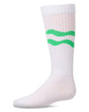 Girls "Double Wave" Ribbed Cotton-Blend Knee High Sock