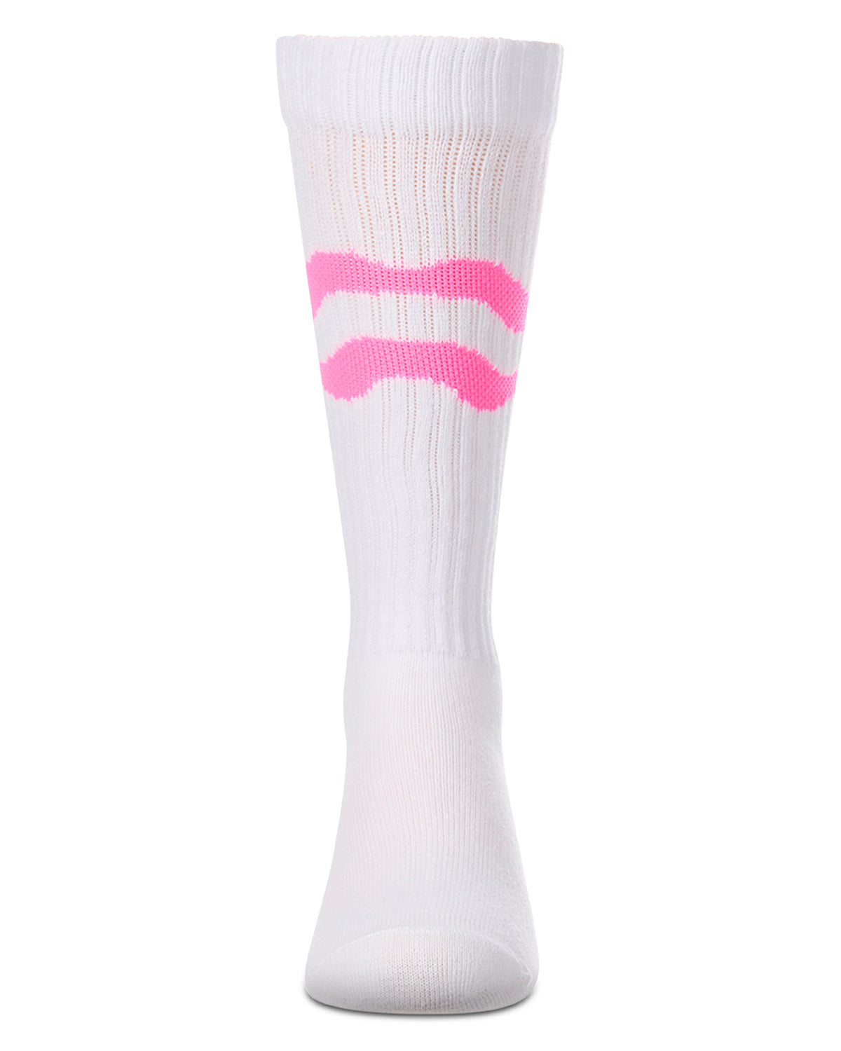 Girls "Double Wave" Ribbed Cotton-Blend Knee High Sock