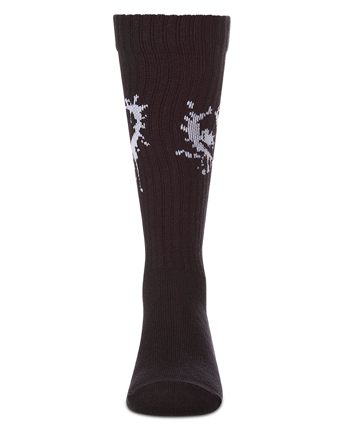 Girls "Dripping Heart" Ribbed Cotton Blend Novelty Knee High Sock