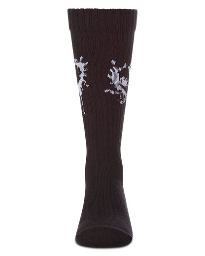 Girls "Dripping Heart" Ribbed Cotton Blend Novelty Knee High Sock