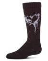 Girls "Dripping Heart" Ribbed Cotton Blend Novelty Knee High Sock