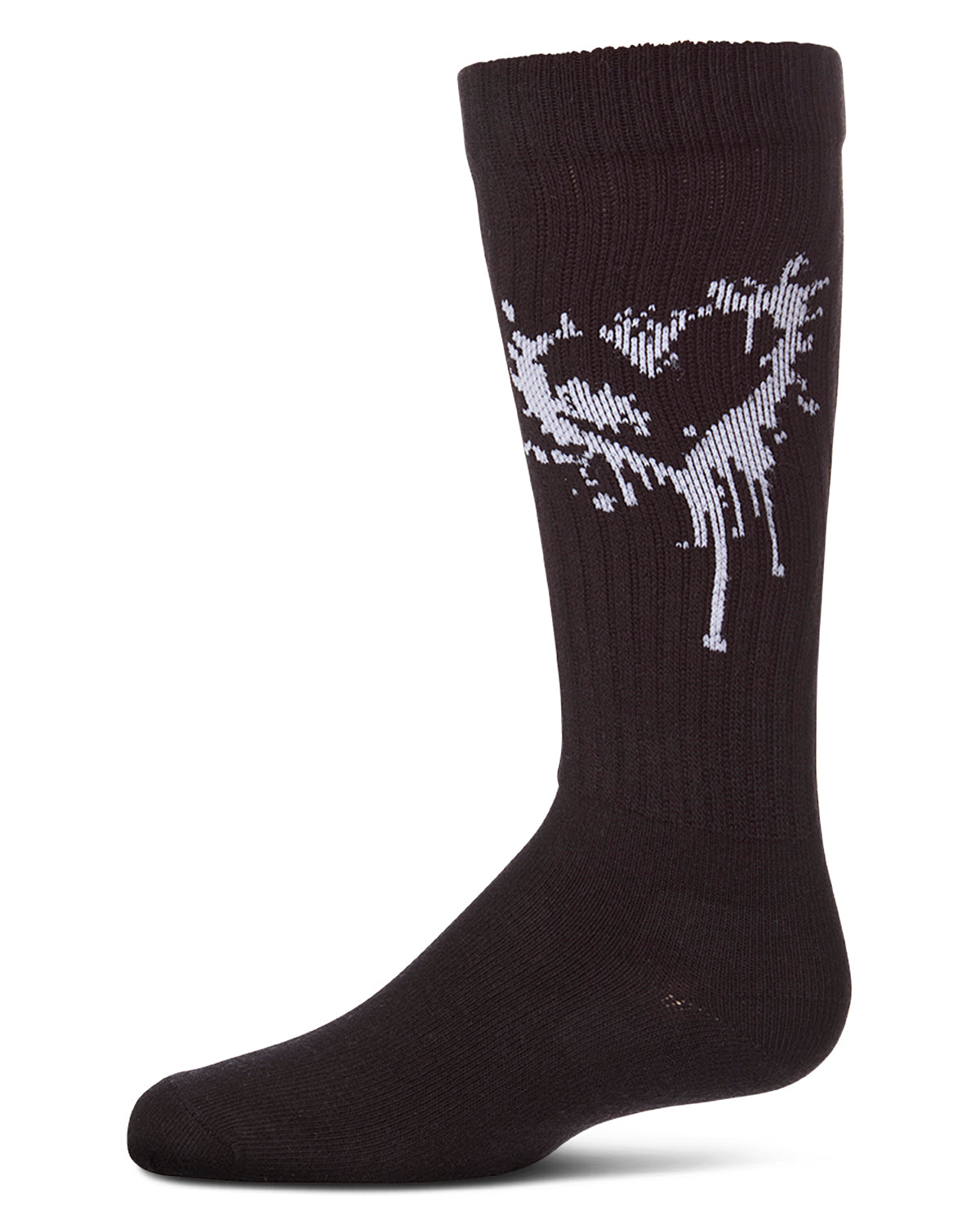 Girls "Dripping Heart" Ribbed Cotton Blend Novelty Knee High Sock