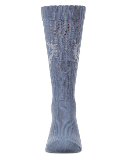 Girls "Dripping Heart" Ribbed Cotton Blend Novelty Knee High Sock