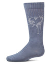 Girls "Dripping Heart" Ribbed Cotton Blend Novelty Knee High Sock