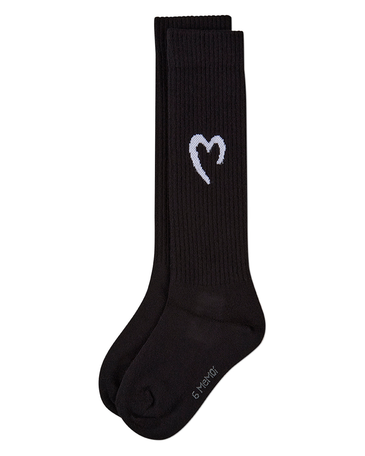 Girls "Open Heart" Ribbed Cotton-Rich Novelty Knee High Sock