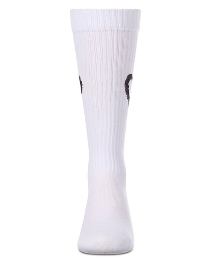 Girls "Open Heart" Ribbed Cotton-Rich Novelty Knee High Sock