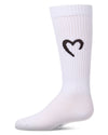 Girls "Open Heart" Ribbed Cotton-Rich Novelty Knee High Sock