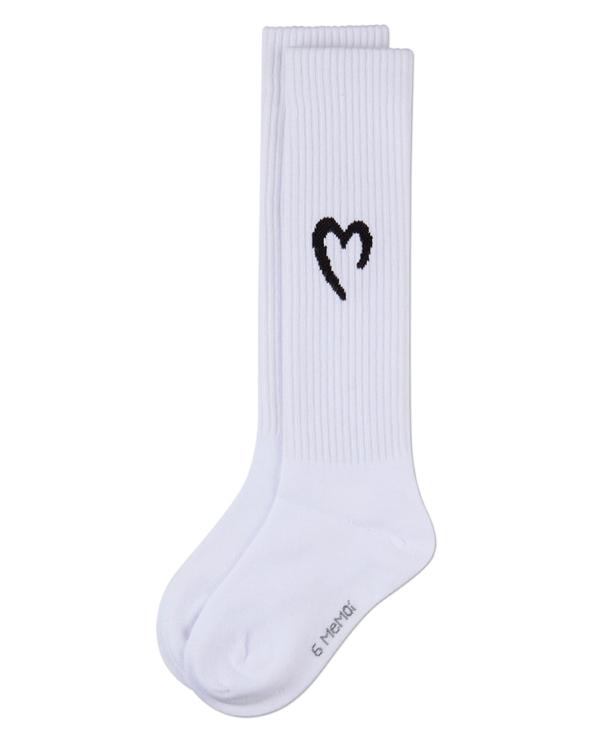 Girls "Open Heart" Ribbed Cotton-Rich Novelty Knee High Sock