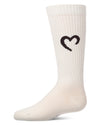 Girls "Open Heart" Ribbed Cotton-Rich Novelty Knee High Sock