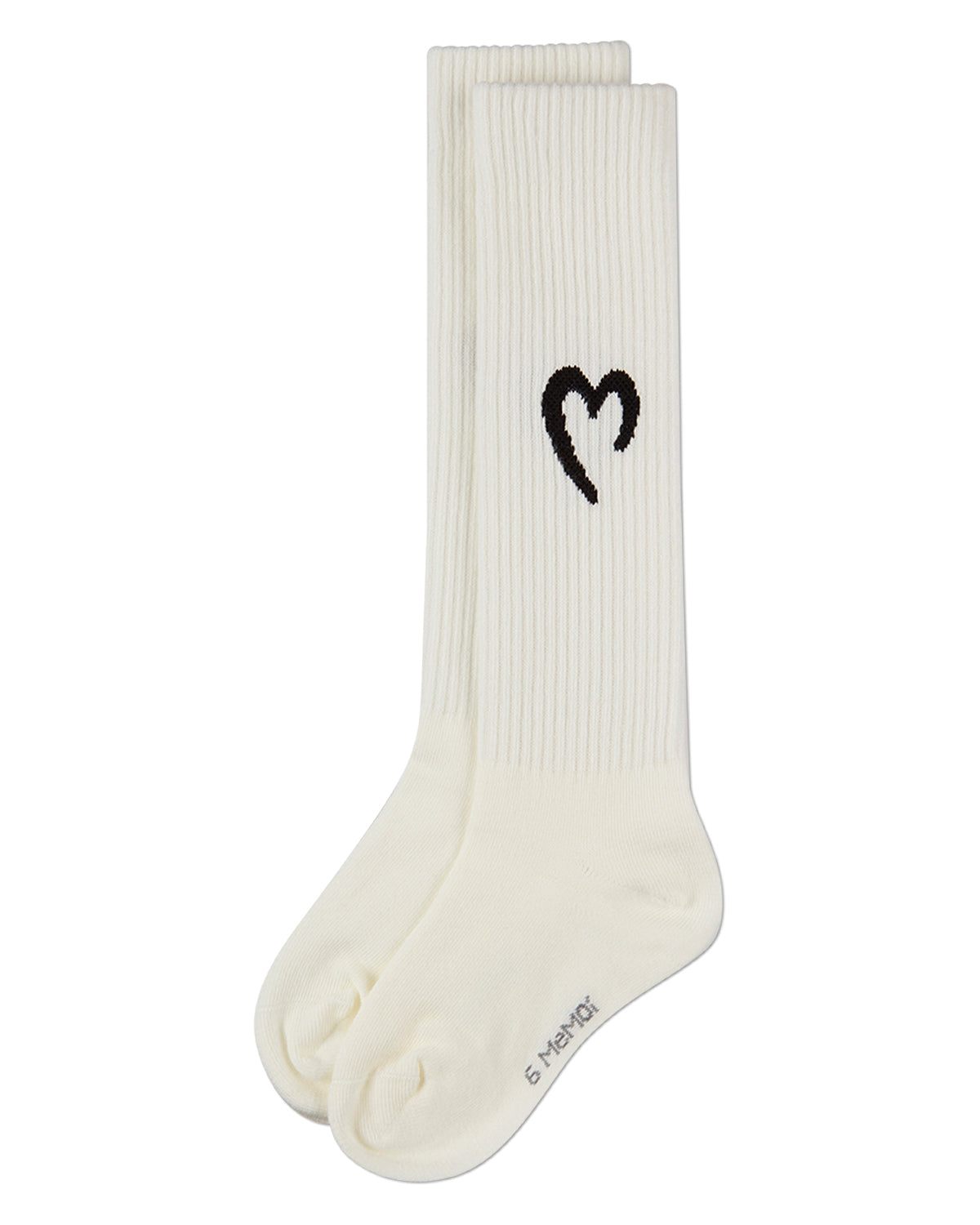 Girls "Open Heart" Ribbed Cotton-Rich Novelty Knee High Sock
