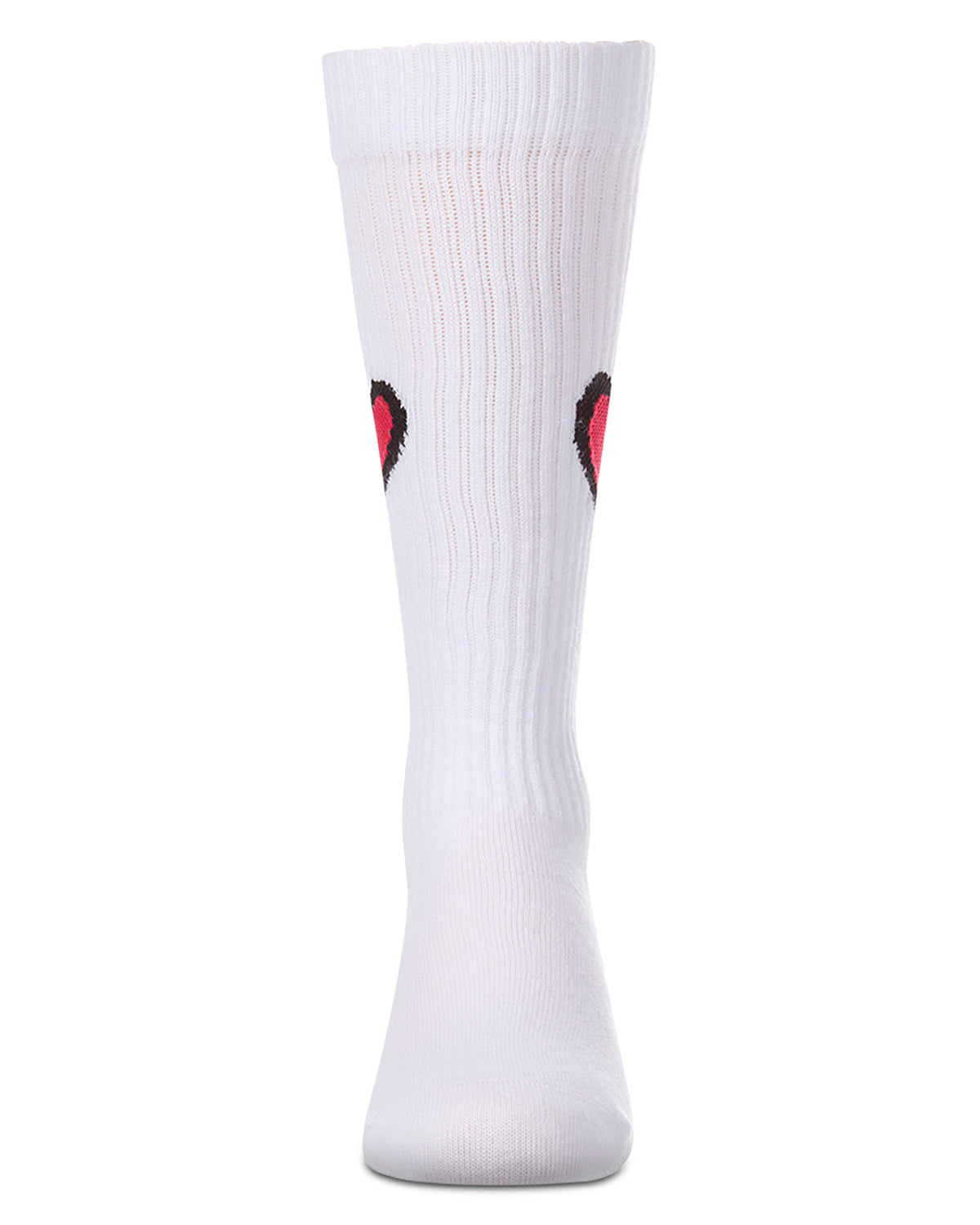 Girls "Filled Heart" Ribbed Cotton-Rich Novelty Knee High Sock