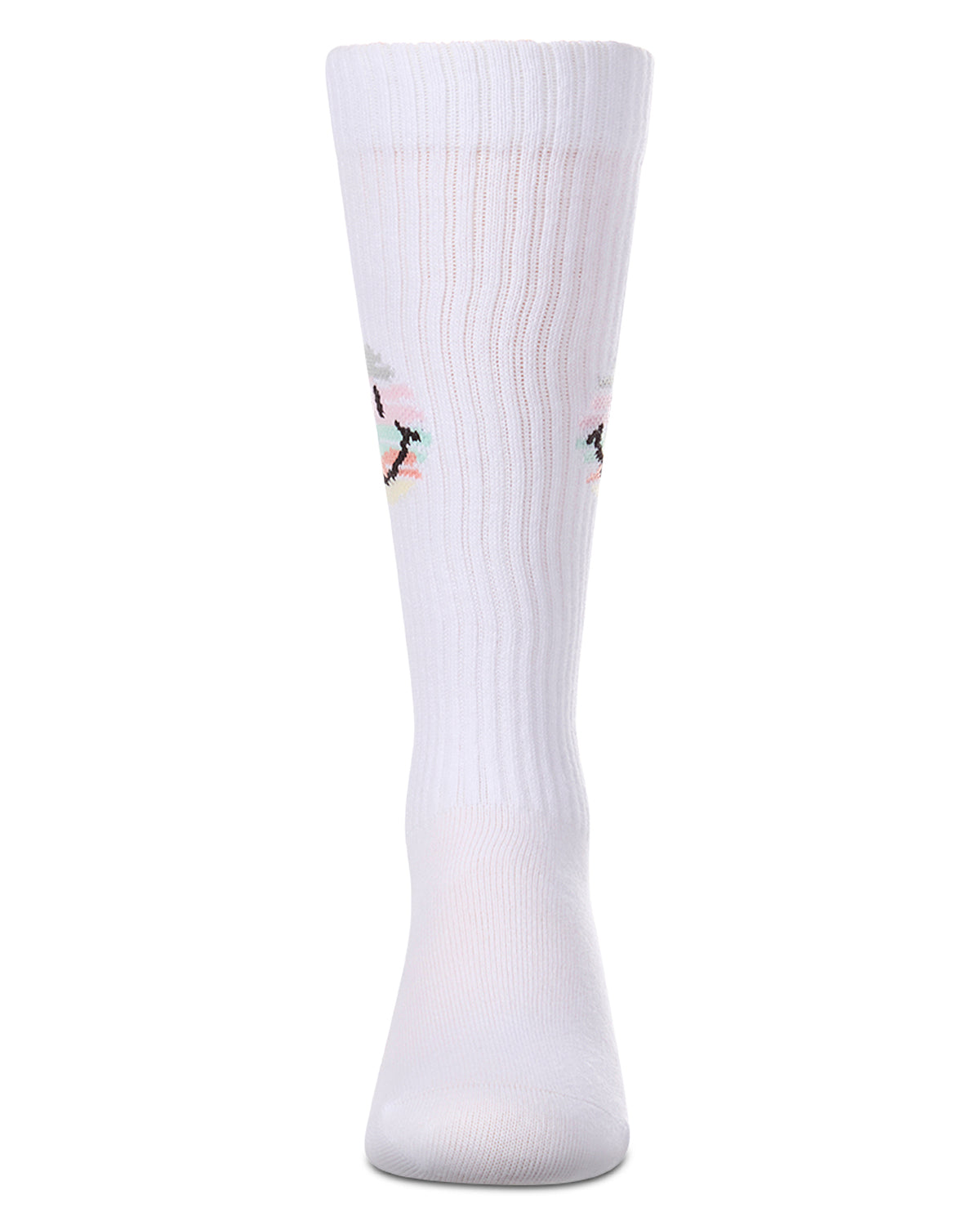 Girls "Colorful Smiley Face" Ribbed Cotton-Rich Knee High Soick