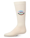 Girls "Colorful Smiley Face" Ribbed Cotton-Rich Knee High Soick