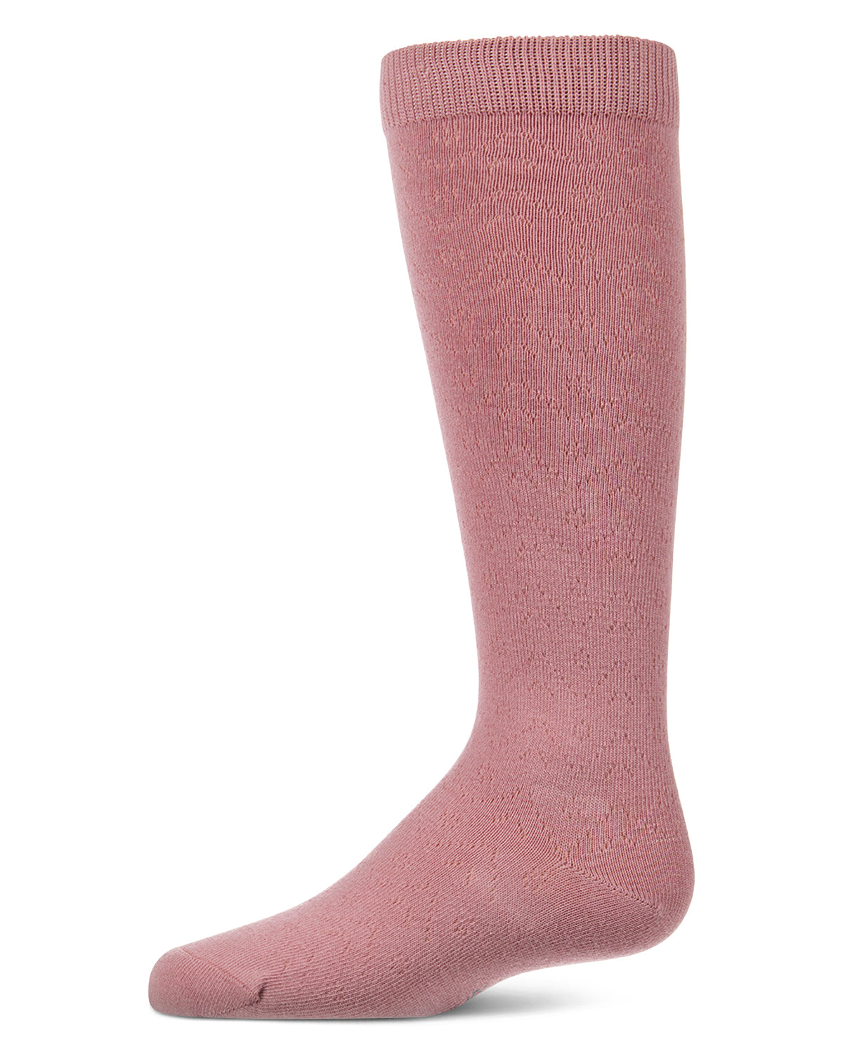 Girls Fine-Gauge Cotton-Rich Pointelle Knee High Sock