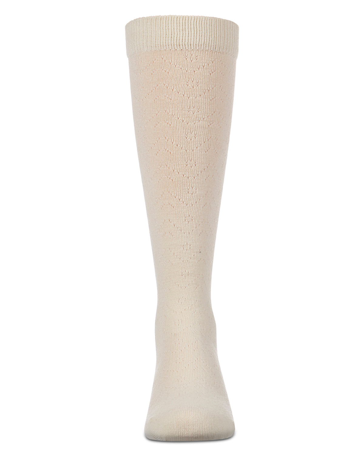 Girls Fine-Gauge Cotton-Rich Pointelle Knee High Sock