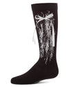 Girls Cotton-Rich Knee High Sock with Metallic Drip Design and Satin Bow