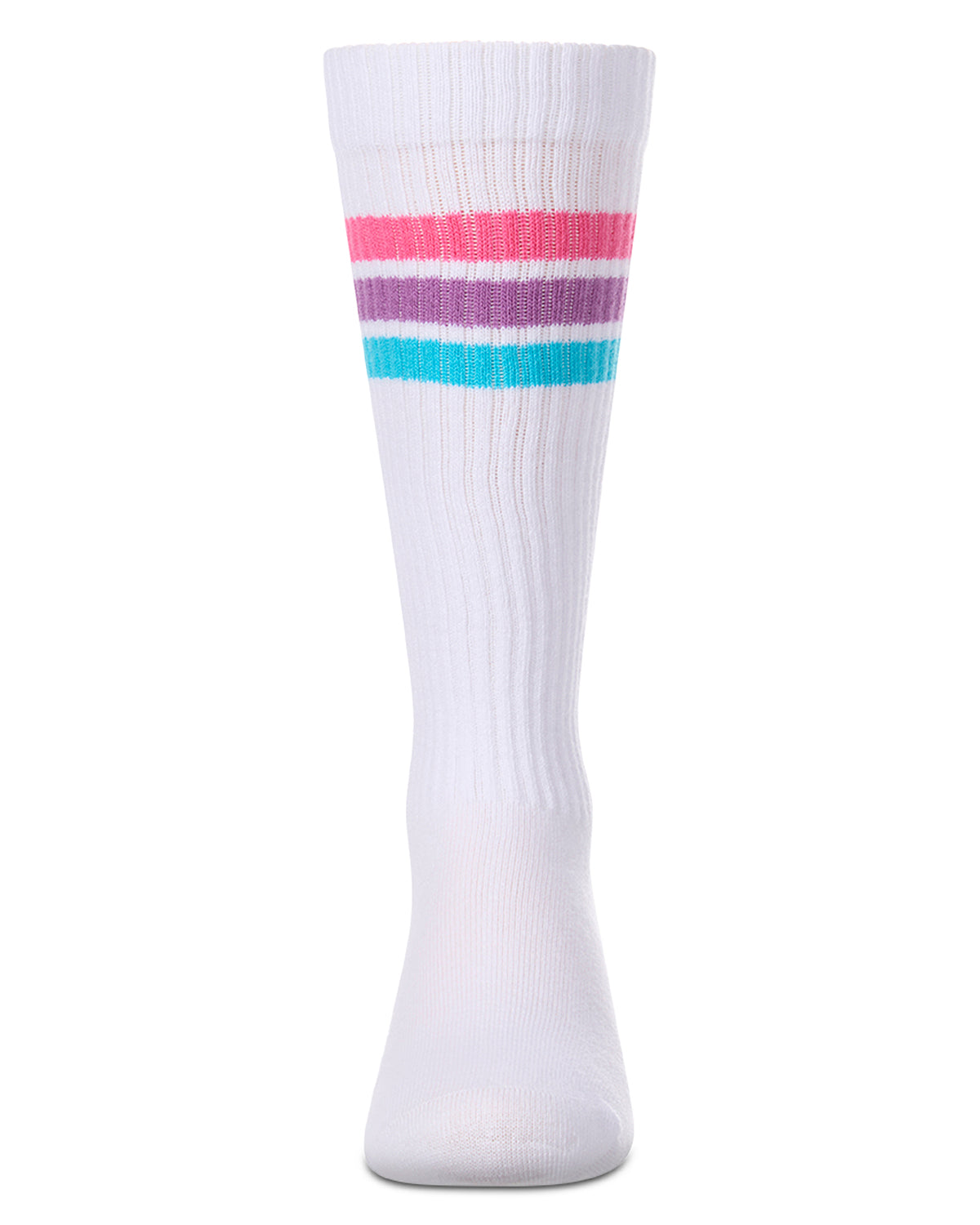 Girls Multi-Stripe Ribbed Cotton-Rich Varsity Knee High Sock