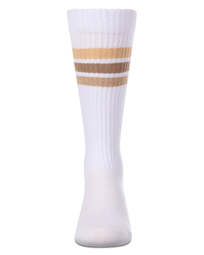 Girls Multi-Stripe Ribbed Cotton-Rich Varsity Knee High Sock