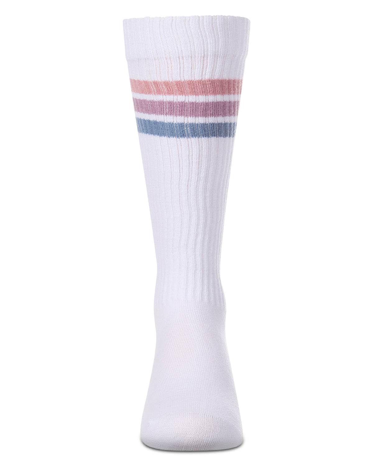Girls Multi-Stripe Ribbed Cotton-Rich Varsity Knee High Sock