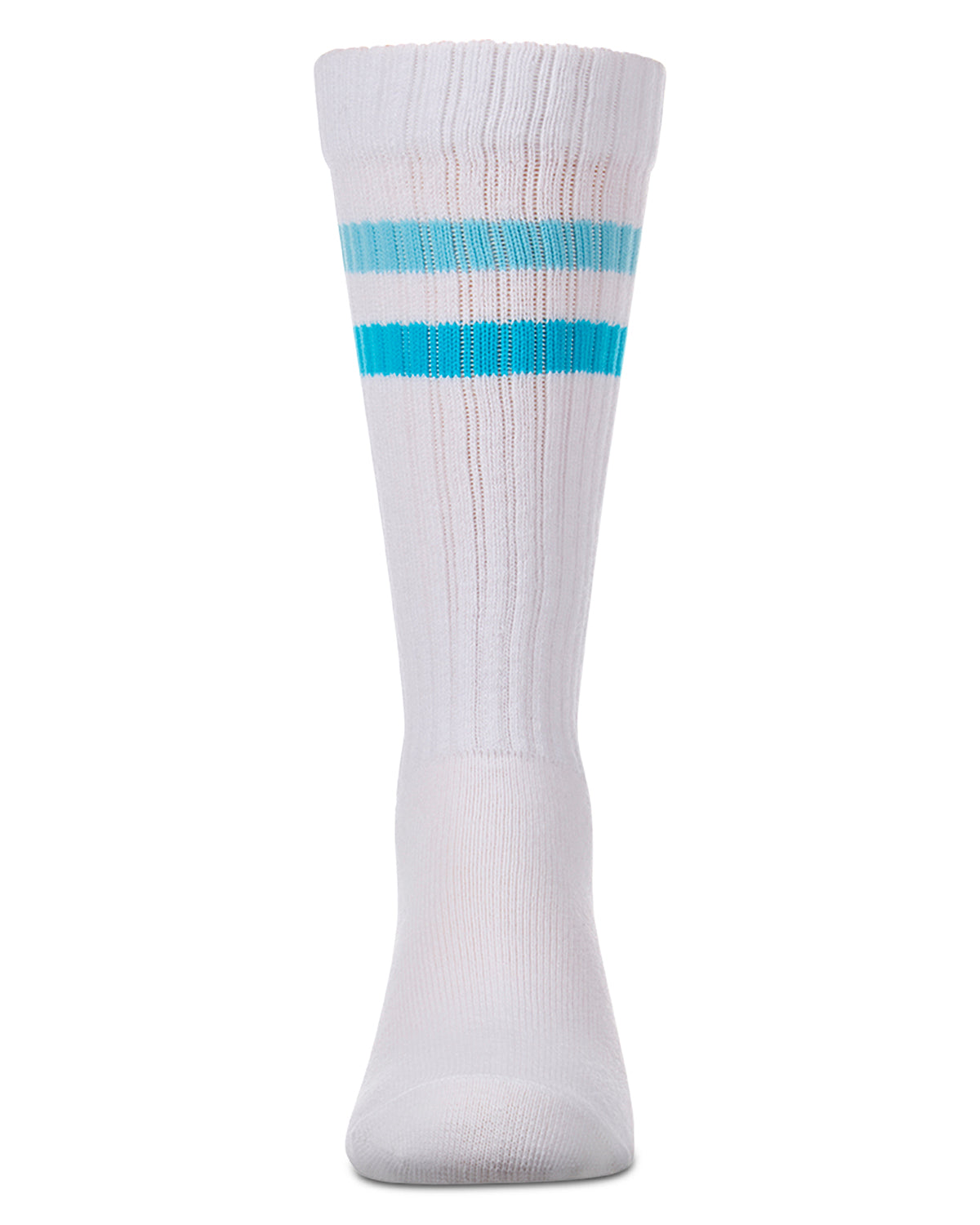 Girls Double Stripe Ribbed Cotton-Blend Varsity Knee High Sock