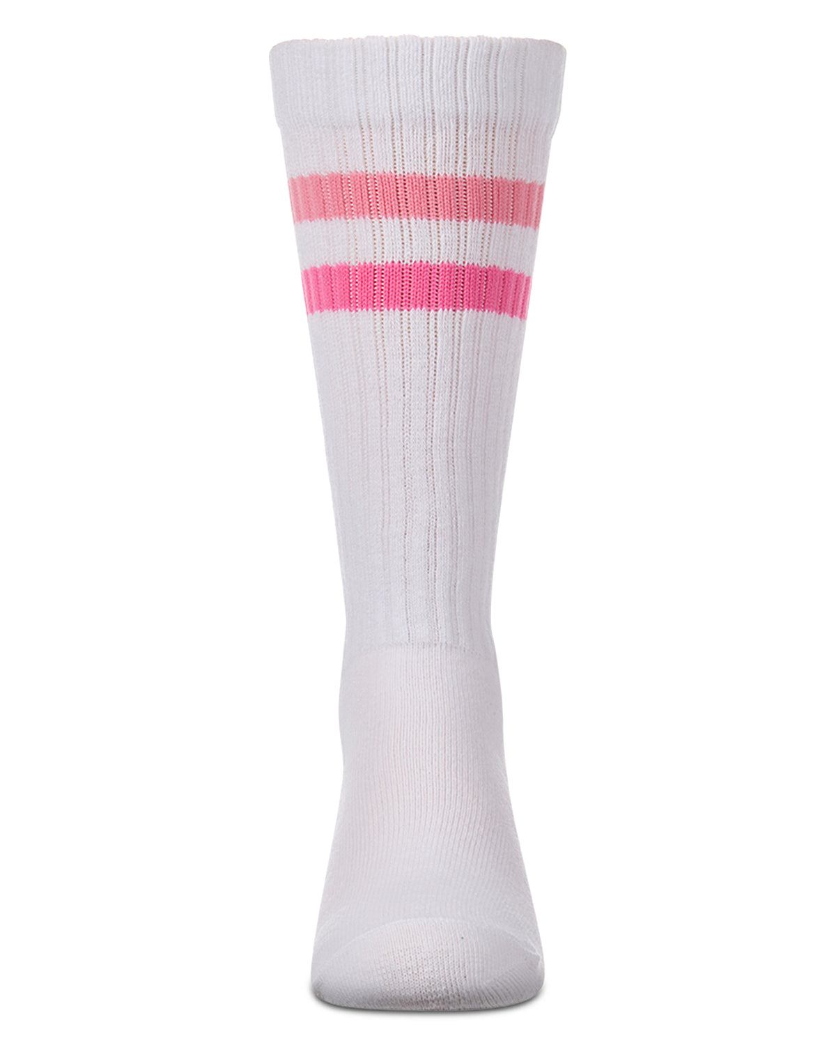 Girls Double Stripe Ribbed Cotton-Blend Varsity Knee High Sock