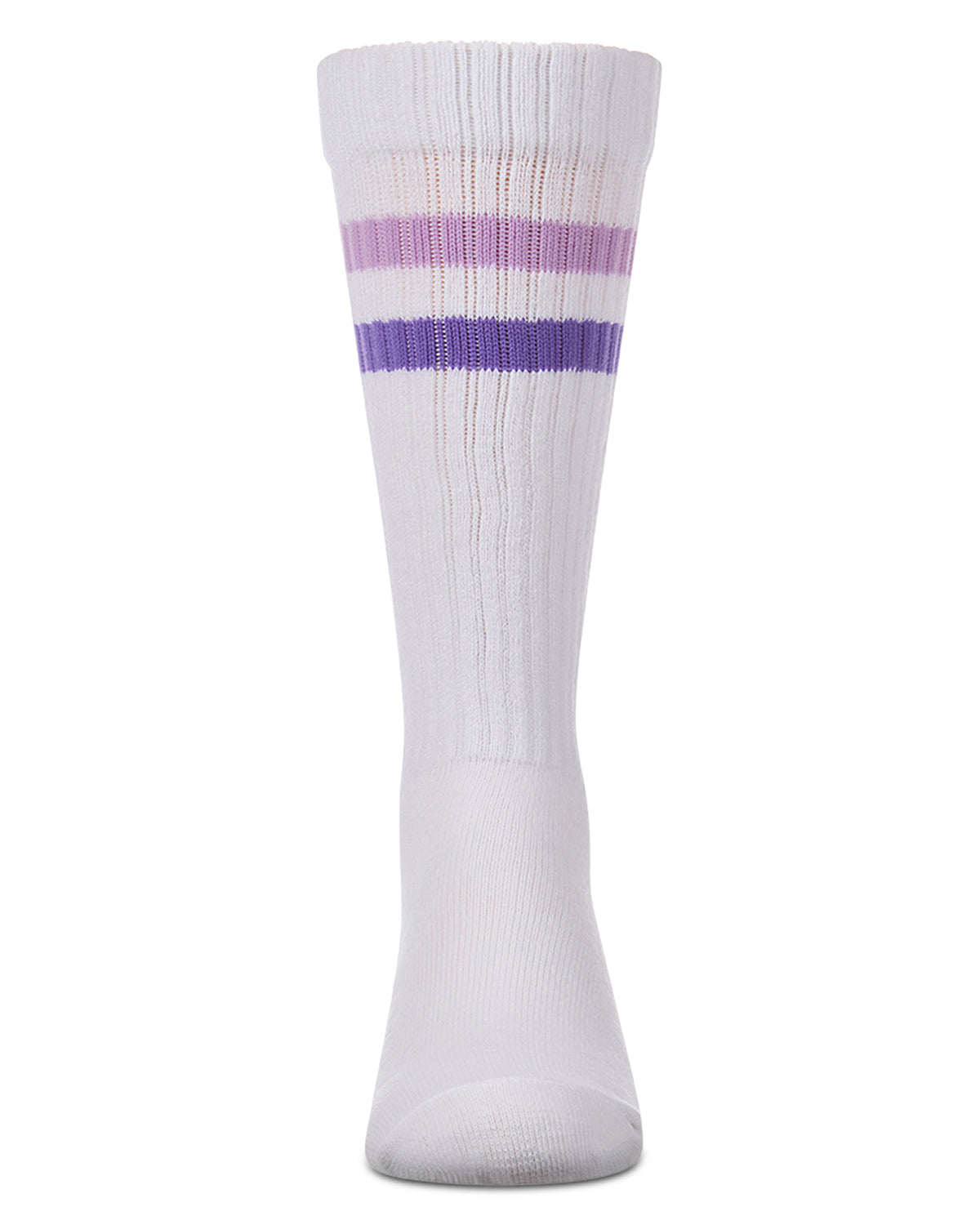 Girls Double Stripe Ribbed Cotton-Blend Varsity Knee High Sock