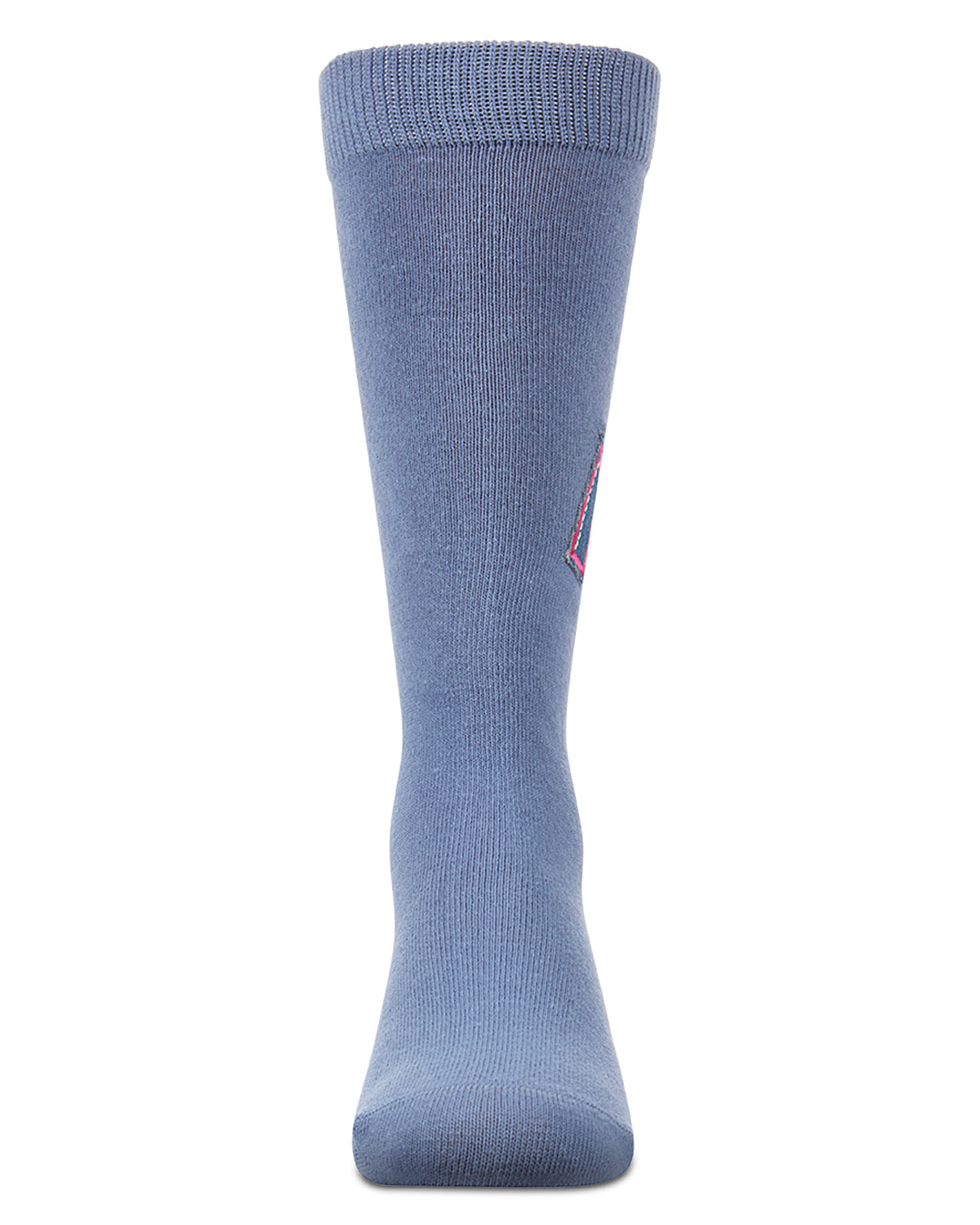 Girls Denim M-Patch Cotton-Rich Fine-Gauge Knee High Sock