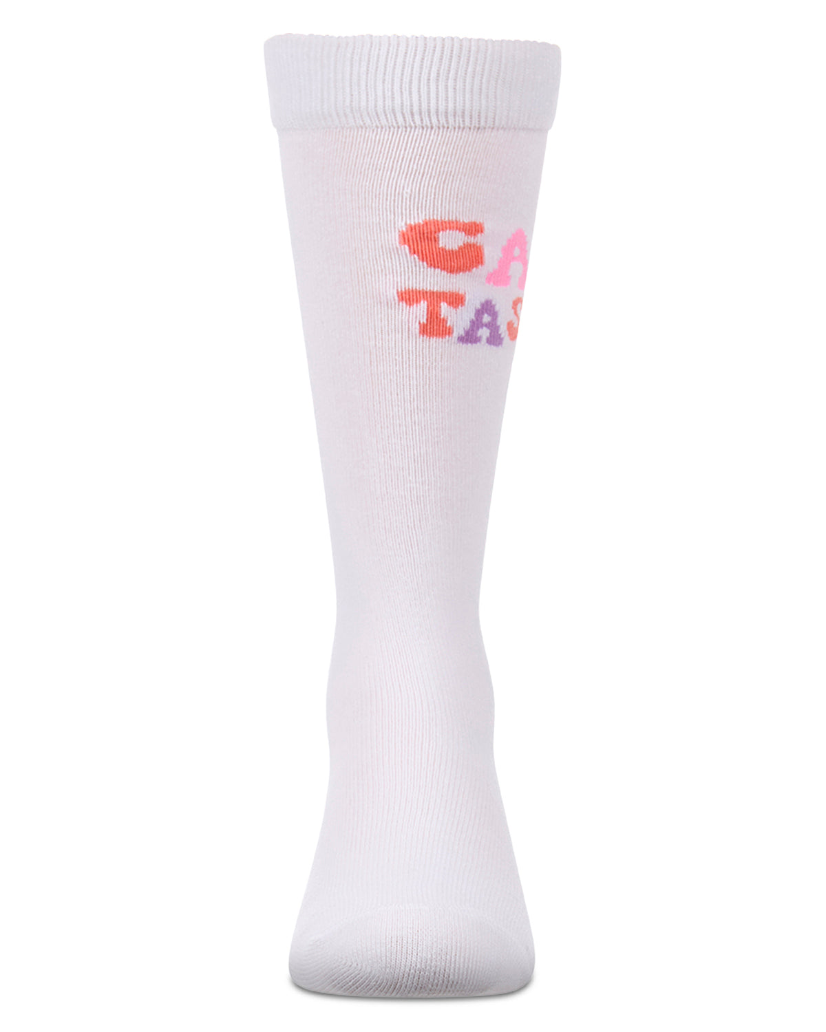 Girls "CampTastic" Cotton-Rich Camp-Themed Fine-Gauge Knee High Sock