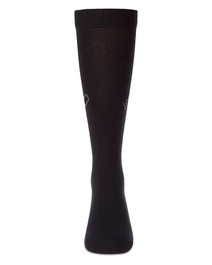 Girls "HI!"-Graphic Cotton-Rich Fine-Gauge Knee High Sock