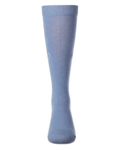 Girls "HI!"-Graphic Cotton-Rich Fine-Gauge Knee High Sock