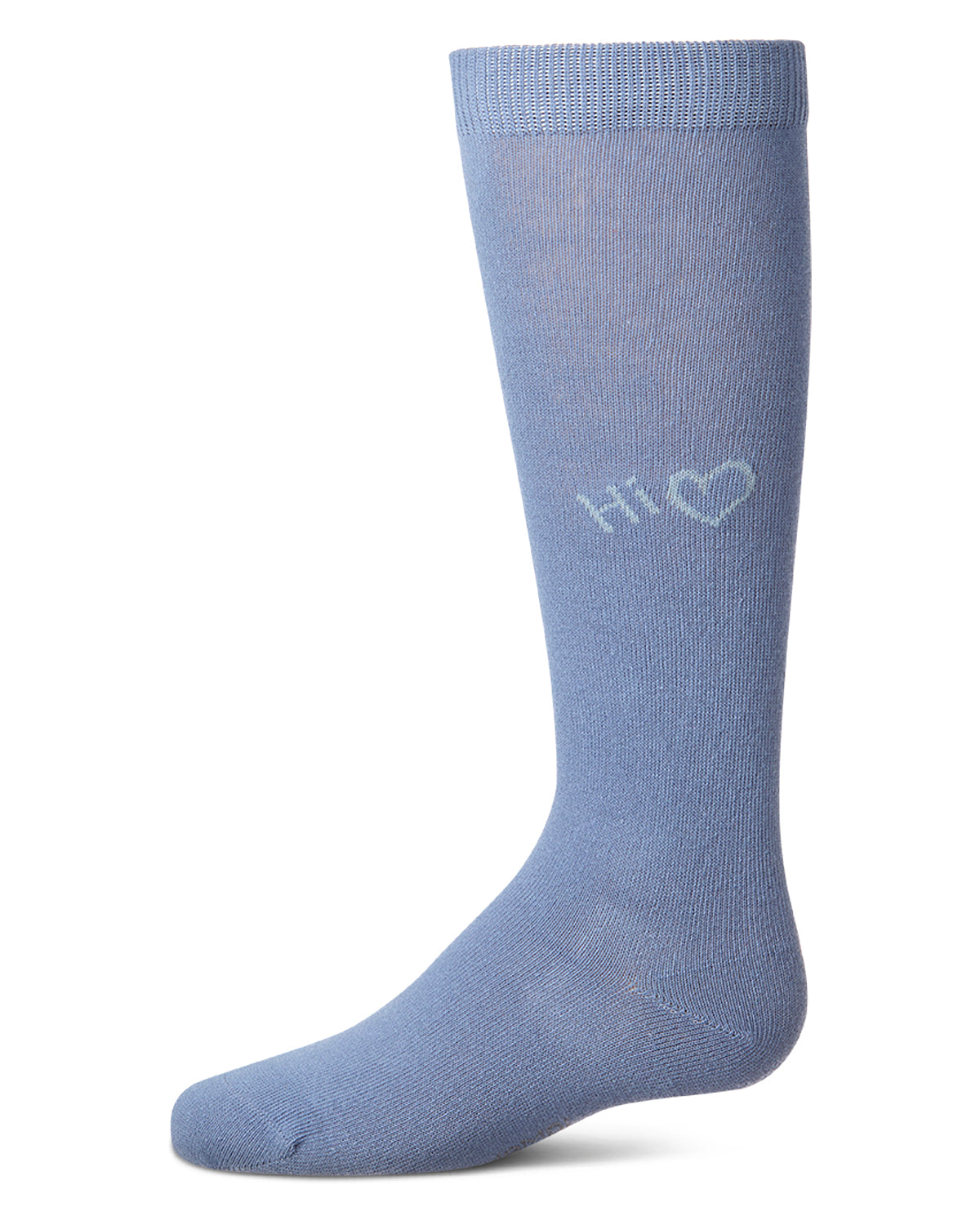 Girls "HI!"-Graphic Cotton-Rich Fine-Gauge Knee High Sock