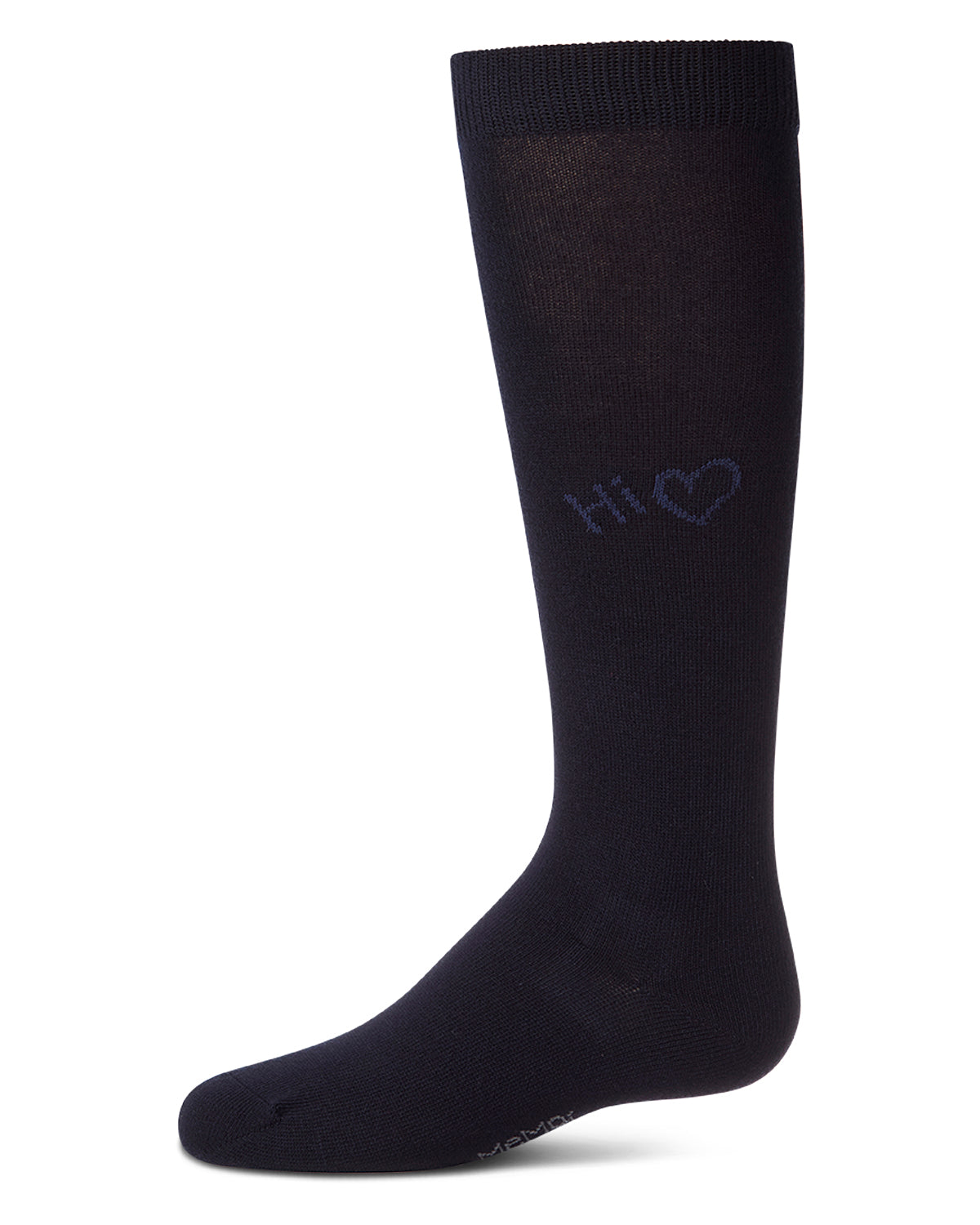 Girls "HI!"-Graphic Cotton-Rich Fine-Gauge Knee High Sock