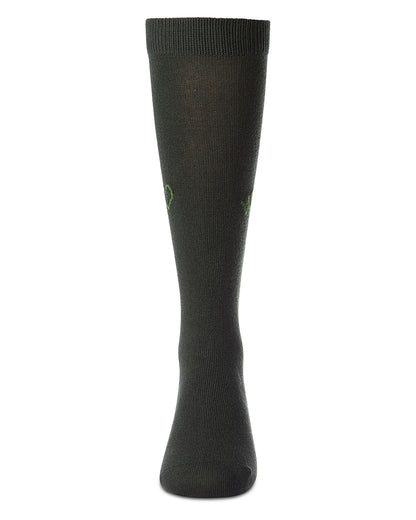 Girls "HI!"-Graphic Cotton-Rich Fine-Gauge Knee High Sock