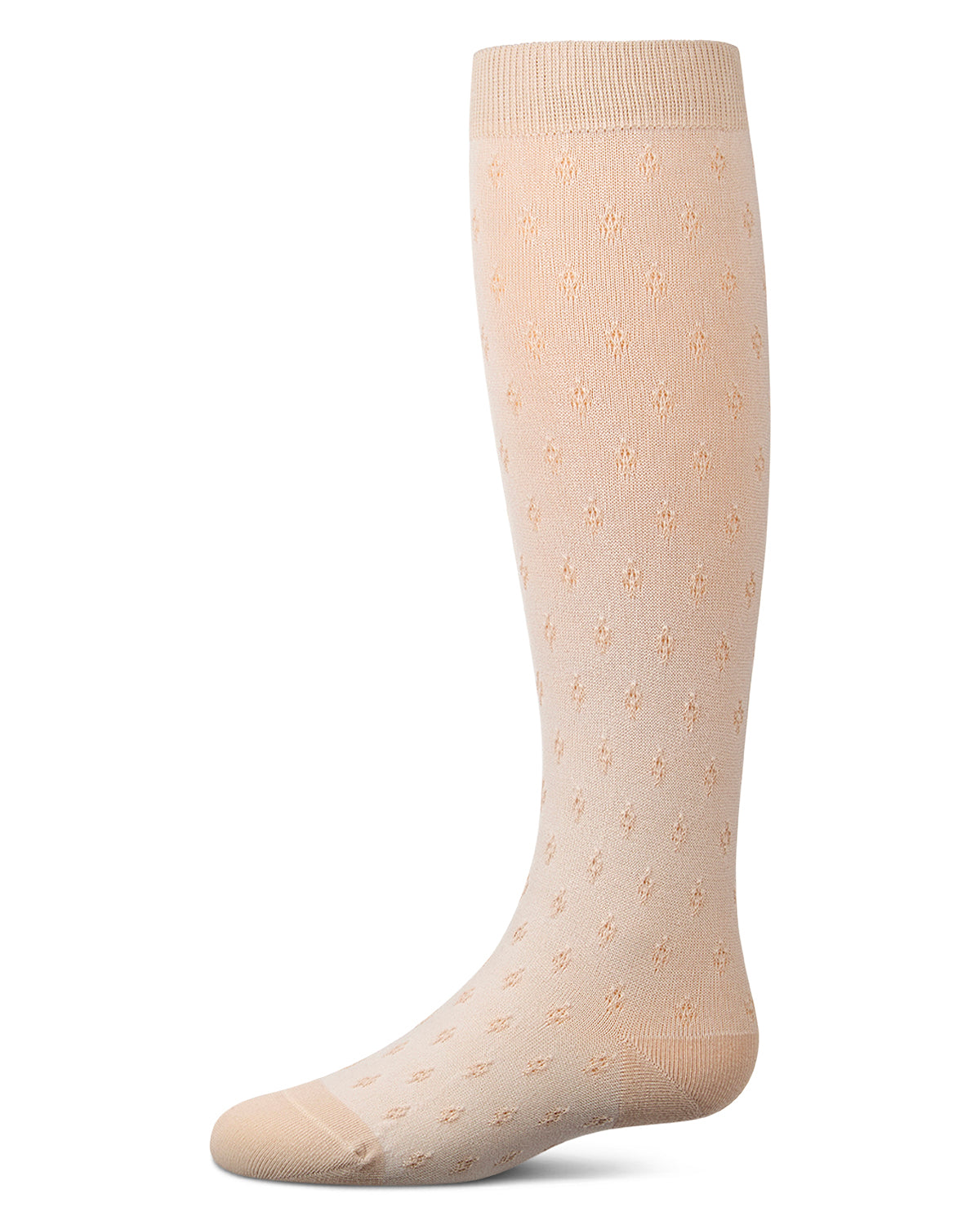 Girls "Tiny Bloom" Cotton-Rich Pointelle Fine-Gauge Knee High Sock