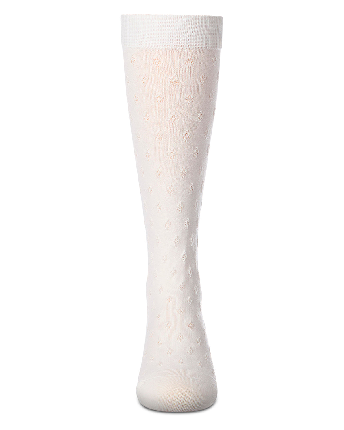 Girls "Tiny Bloom" Cotton-Rich Pointelle Fine-Gauge Knee High Sock