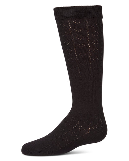 Girls "Dainty Hearts" Cotton-Rich Pointelle Knee High Sock