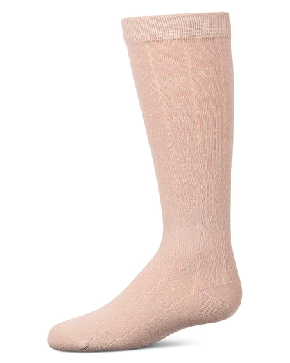Girls "Dainty Hearts" Cotton-Rich Pointelle Knee High Sock