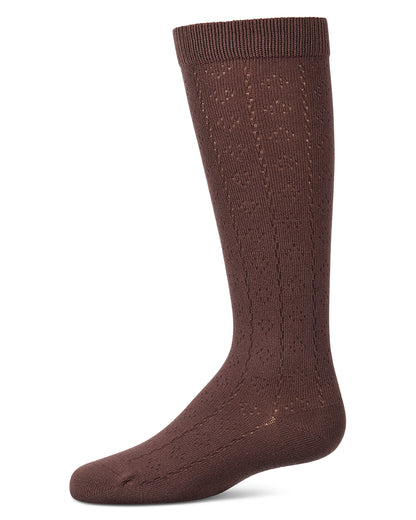 Girls "Dainty Hearts" Cotton-Rich Pointelle Knee High Sock